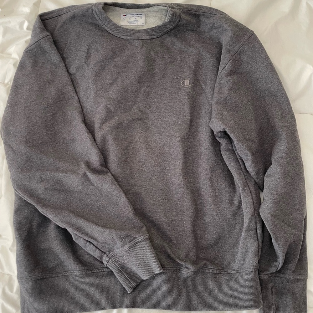Dark Grey Monochrome Champion Crewneck